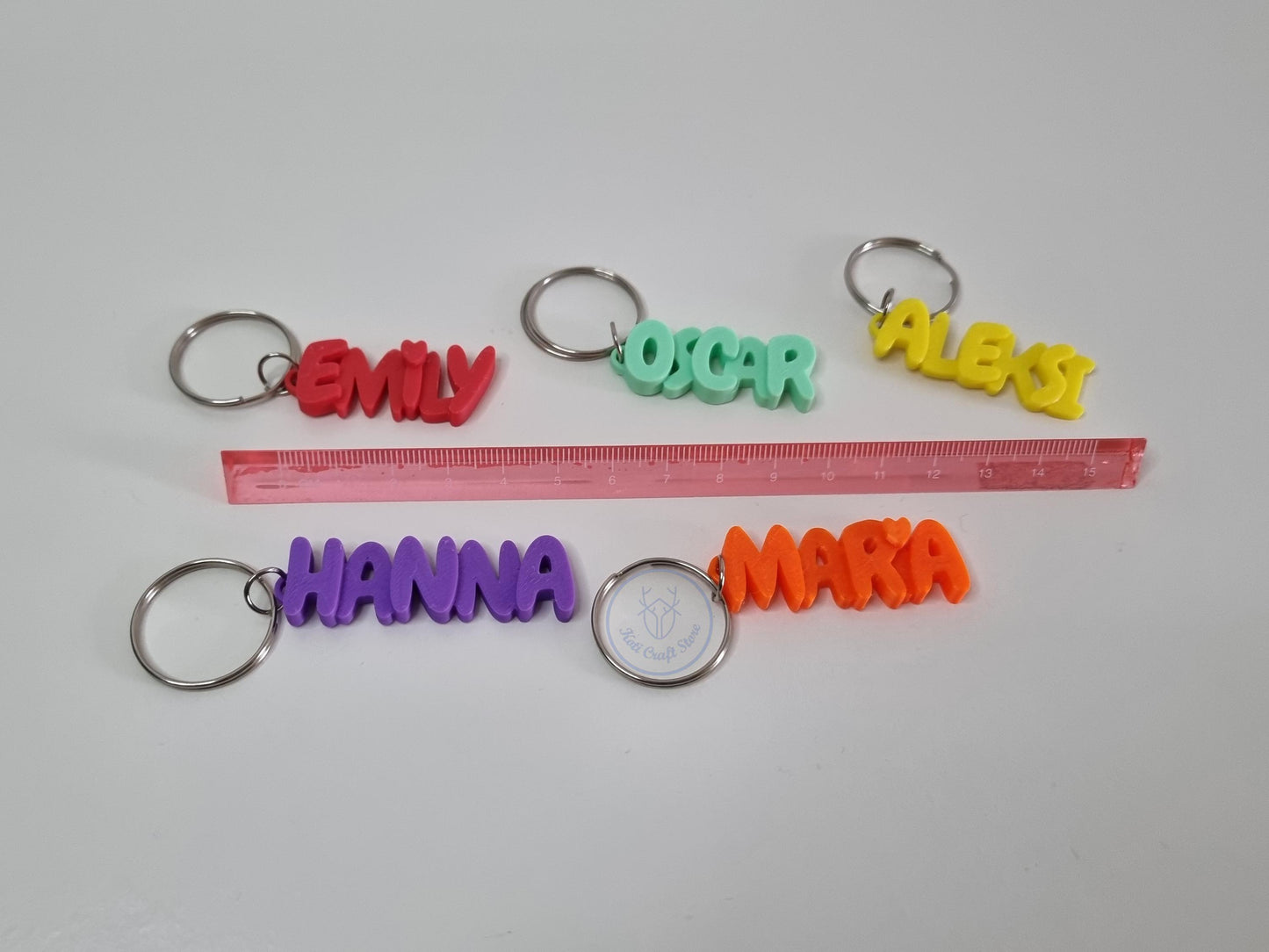 Personalized School Name Tag Keychain
