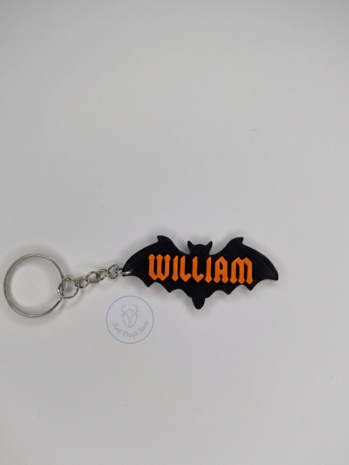 Bat Name Tag Keychain