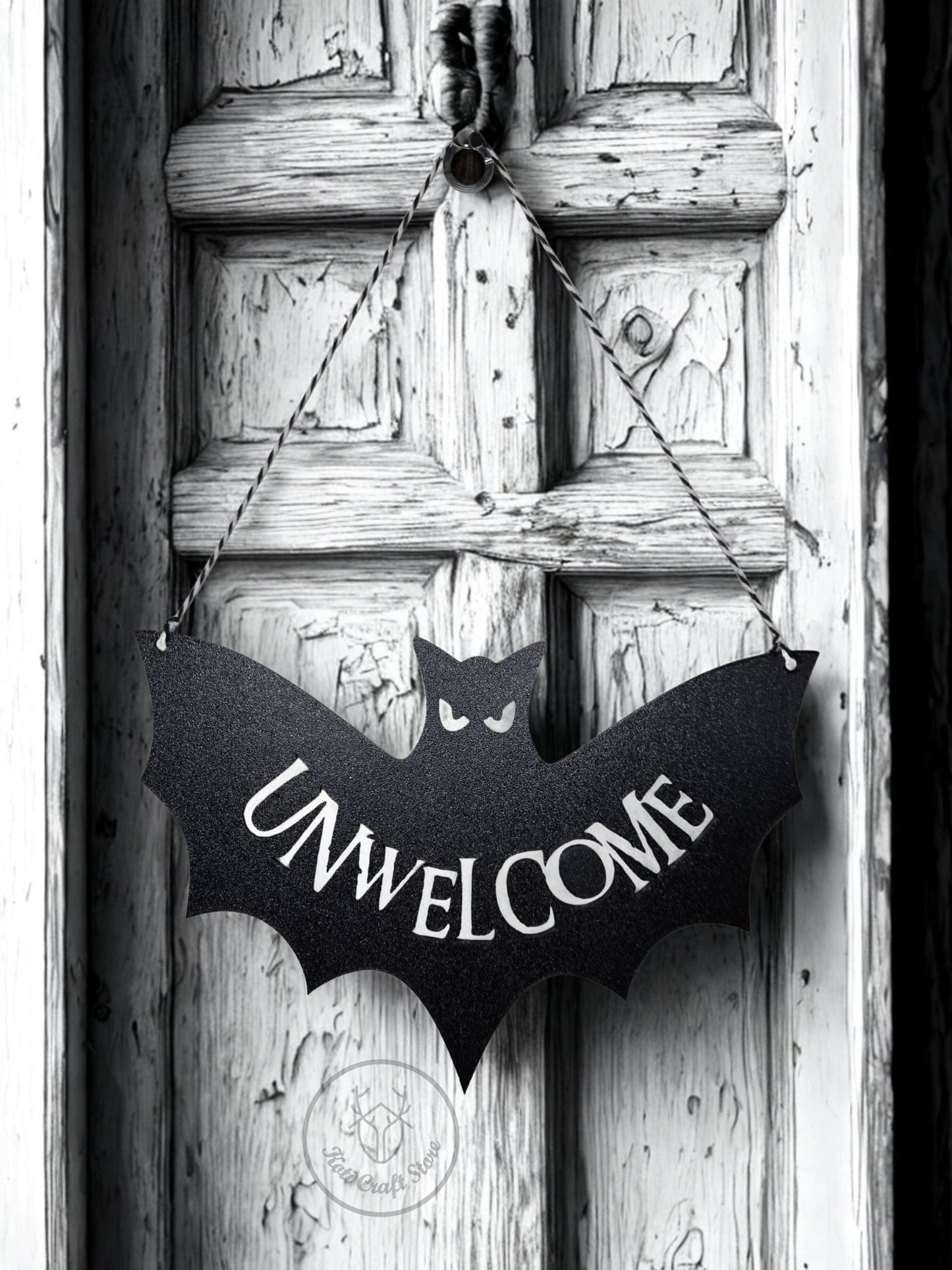Unwelcome Bat Door Decoration