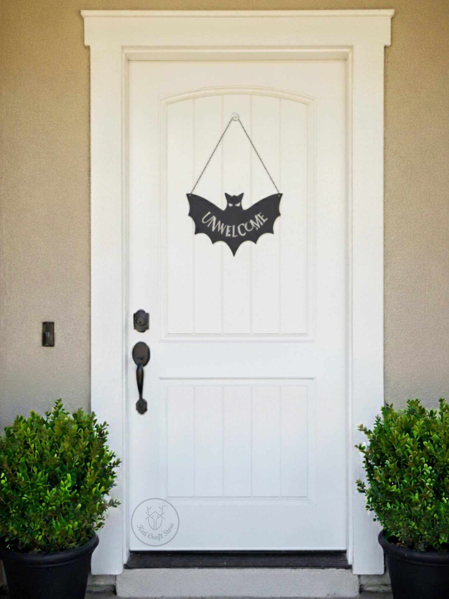 Unwelcome Bat Door Decoration