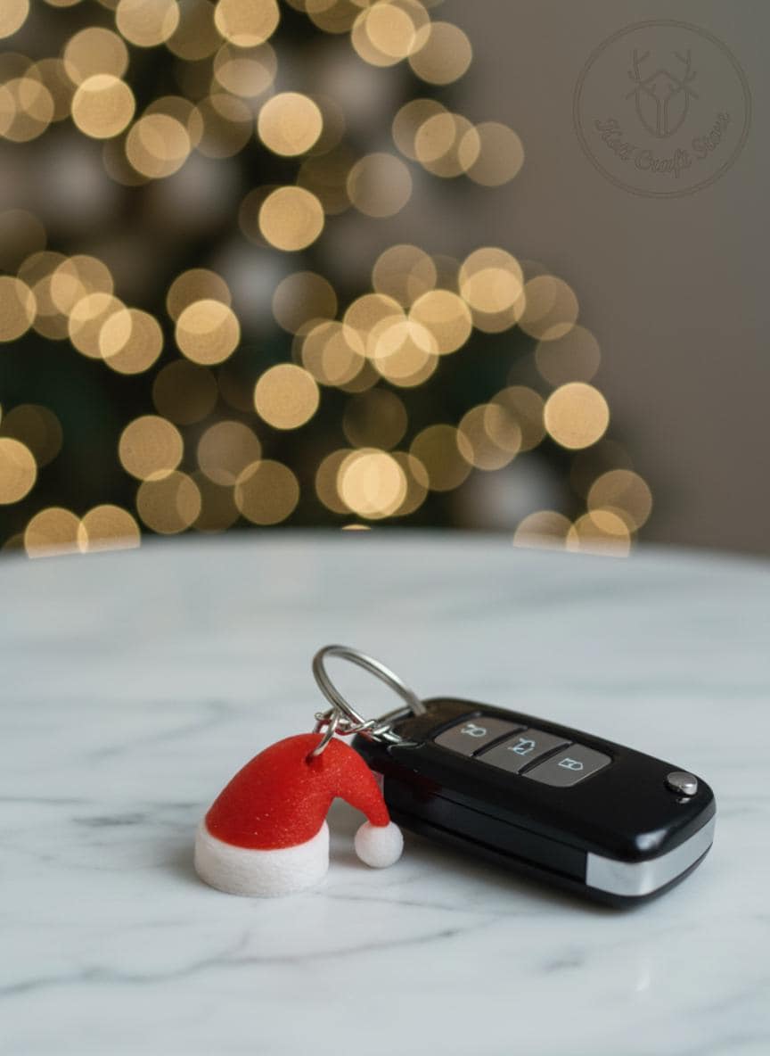 Santa Hat Keychain, Bag Charm