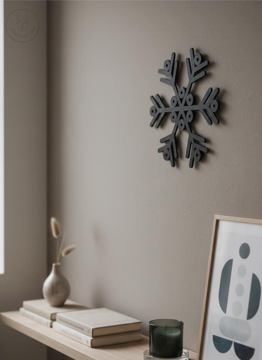 Snowflake-shaped wall decor inspired by Sami (Sámi) shield symbols