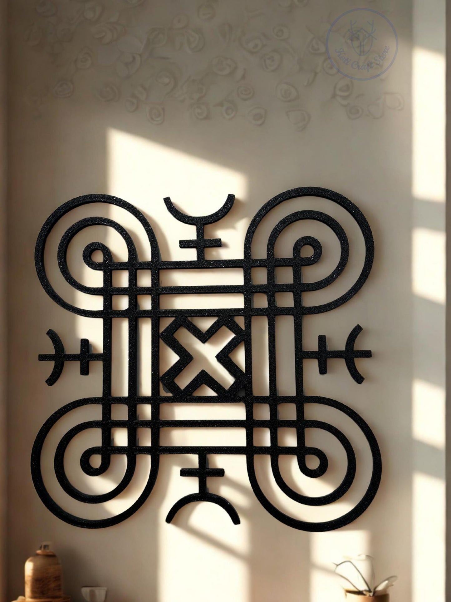 Looped Square Wall Decor Protection Symbol, Hannunvaakuna, Käpälikkö